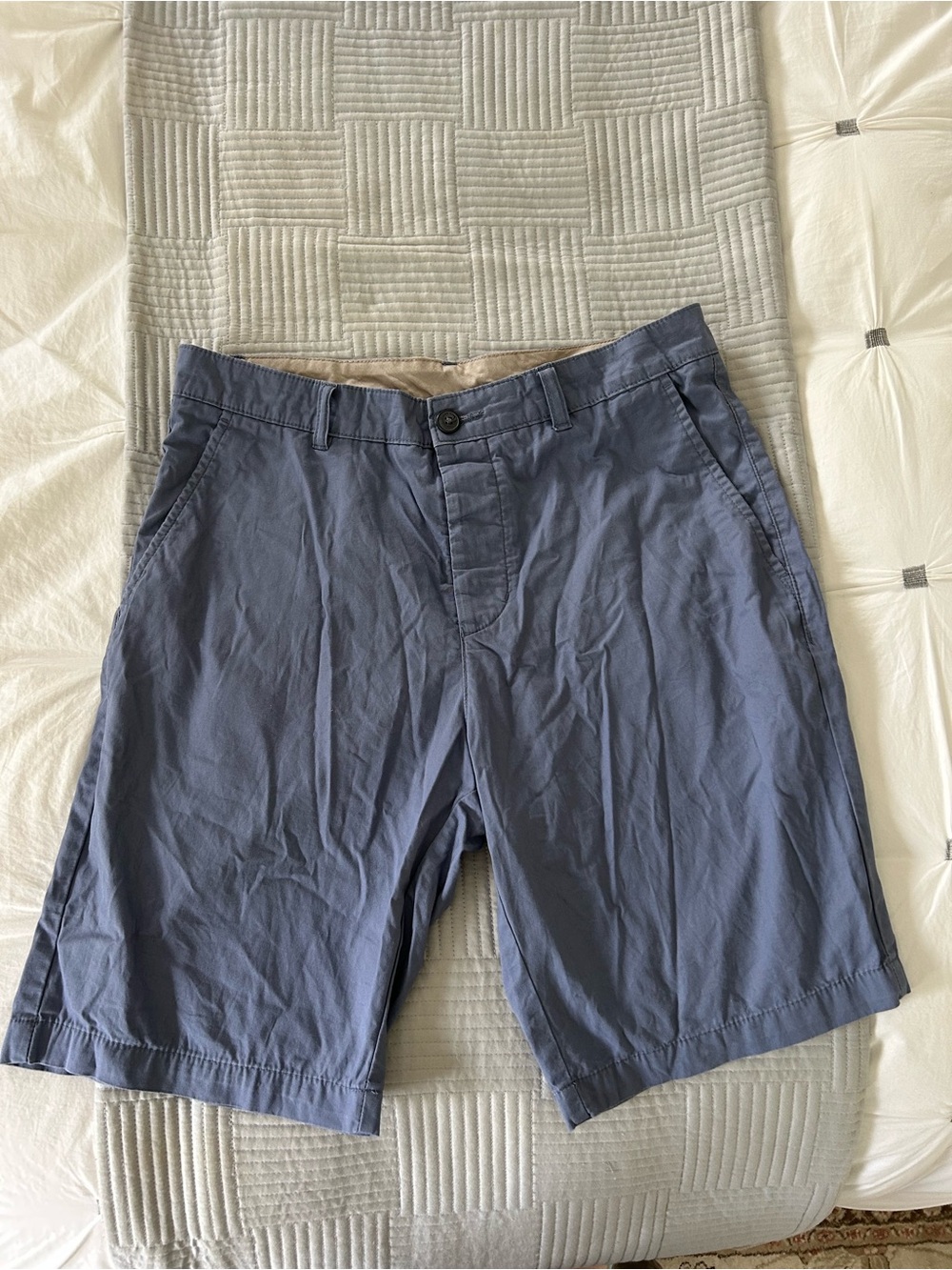 H&M Slate Blue Flat Front Men's Shorts